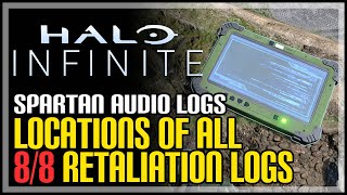 All Retaliation Spartan Audio Log Locations Halo Infinite [upl. by Raknahs364]