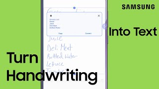 How to convert handwritten notes to text in Samsung Notes  Samsung US [upl. by Duhl]