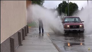 Cars Splashing People Part 2 [upl. by Ainesey]