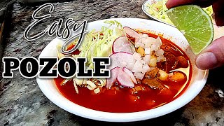 RED POZOLE  Pozole Rojo  How To Make Pozole EASY  Simply Mamá Cooks [upl. by Quartus]