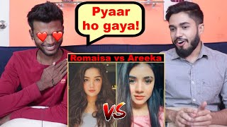 INDIANS react to Romaisa Khan Vs Areeka Haq  Tiktok Battle [upl. by Greenberg]