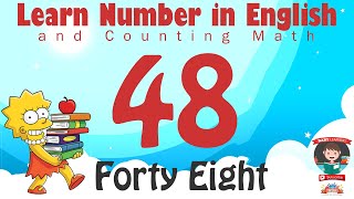 Learn Number Forty Eight 48 in English amp Counting Math [upl. by Nhguavahs]