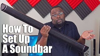 Sound Bar Setup  How To Set Up A Soundbar with HDMI ARC Optical [upl. by Sergu]