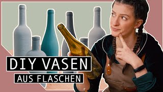 Vasen Upcycling aus Flaschen amp Altglas  DIY [upl. by Uaeb]