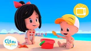 Un Día en la Playa Nuevos episodios y canciones infantiles de Cleo y Cuquín  Familia Telerín [upl. by Anderson]