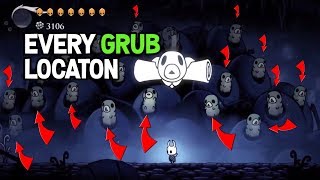 Hollow Knight How to Find All Grubs Quick Using The Collectors Map [upl. by Herring989]