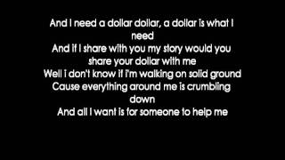 Aloe Blacc  I Need A Dollar lyrics [upl. by Canice]