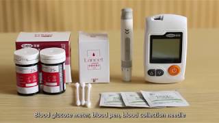 Cofoe YILI Blood glucose monitor English instruction video [upl. by Rednave744]