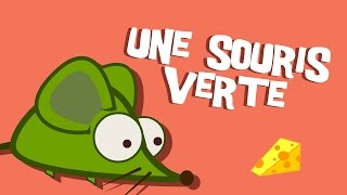 Un Souris Verte  Comptine pour enfant [upl. by Ahsenom]