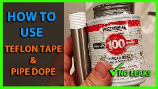 How To Use Teflon Tape amp Pipe Dope on Water Lines  PTFE Thread Sealant Tape amp Pipe Thread Sealant [upl. by Roselyn599]