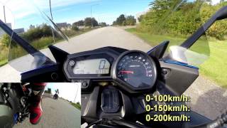 Yamaha XJ6 quickshifter acceleration 0200 [upl. by Maloney]