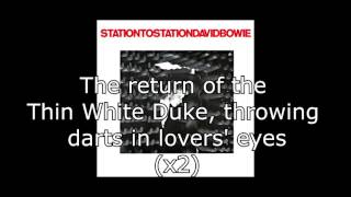 Station to Station  David Bowie  Lyrics [upl. by Eetnahs]