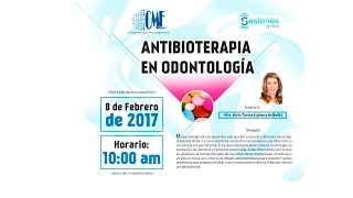 Sesión OnLine quotAntibioterapia en odontologíaquot [upl. by Gula76]