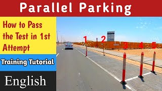 Parking Test Abu Dhabi  How to Pass Parallel Parking Test  English  0544499880 [upl. by Aneehsat118]