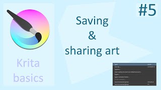 Krita tutorial Saving your work [upl. by Mccartan]