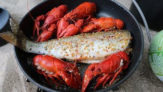 Catch n Cook SPICY Crawfish and WILD Trout [upl. by Treblah761]