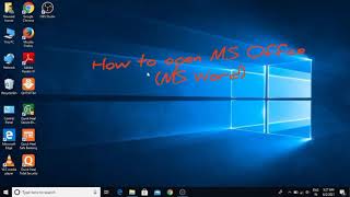 How to open Ms office Ms word in windows 10 [upl. by Asital]