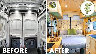 FULL DIY VAN BUILD from Start to Finish  Our Epic Van Life Conversion [upl. by Yankee]