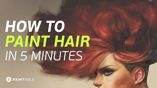 How to Paint Realistic Hair In Just 5 Minutes [upl. by Gnoy400]