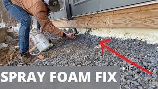 DIY Concrete Slab Fix Using Spray Foam [upl. by Noraf]