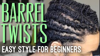 Barrel Twists for Beginners  Styling Short Dreadlocks [upl. by Vtehsta]