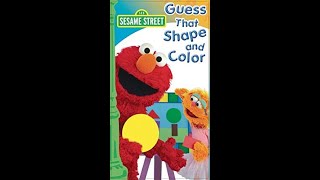 Opening to Sesame Street Guess That Shape and Color 2006 VHS RD [upl. by Conrad]