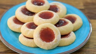 Thumbprint Cookies  Jam Cookies Recipe [upl. by Ennaeiluj]