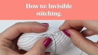 How To Invisible Stitching Slip Stitch  Ladder Stitch [upl. by Donica]