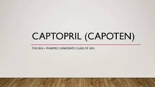 Captopril [upl. by Valentia]