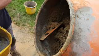 HOW TO Mix concrete with a mixer 51 [upl. by Barmen472]