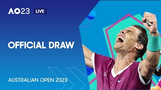 LIVE  Official Draw  Australian Open 2023 [upl. by Reider]