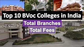 Top 10 BVoc Colleges in India BVoc Course Fee Branches [upl. by Oznerol]