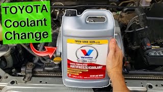 How To Change Toyota Coolant Highlander Corolla Camry 4Runner Tacoma Tundra Jonny DIY [upl. by Karrah609]