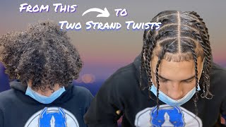 How to do Mens Two Strand Twists [upl. by Demmahum]