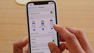 iPhone 11 Pro How to Turn Messages Notification On  Off For Lock Screen Banners Notif Center [upl. by Eidorb]