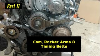 F23 Honda Accord Engine Rebuild Part 11 Cam Rocker Arms amp Timing [upl. by Barris]