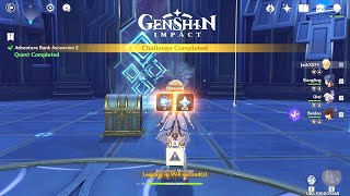 Genshin Impact  Adventure Rank 35 Ascension Gameplay  Character vs Weapon Level 70 [upl. by Analihp831]