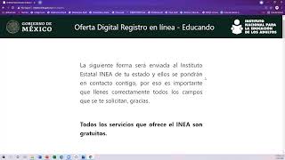 ¿Quieres terminar tu PRIMARIA y SECUNDARIA GRATUITOINEA Oferta digital registro en línea [upl. by Packston187]