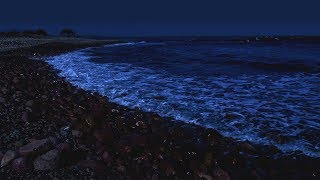 Sleep Better with Waves on a Dark Night  Spiaggia il Golfetto Beach  Super Relaxing Ocean Sounds [upl. by Folberth]