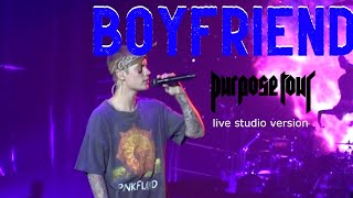 Justin Bieber  Boyfriend  Purpose World Tour Live Studio Version [upl. by Jessamine]