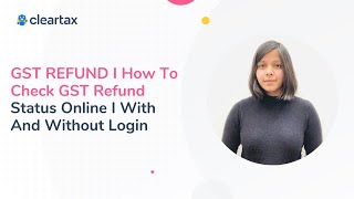 GST REFUND I How To Check GST Refund Status Online I With And Without Login [upl. by Dalohcin]