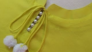 Latest and Easy Neck Design for KurtiSuit Cutting and Stitching [upl. by Yettie]