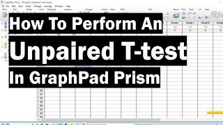 How To Perform An Unpaired TTest In GraphPad Prism [upl. by Yelsa]