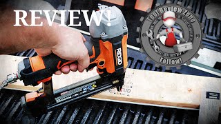 RIDGID Finish Stapler REVIEW R150FSF stapler nailgun pneumatic woodworking [upl. by Photima102]