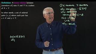 Lecture 41A Binary Relations [upl. by Gereron]