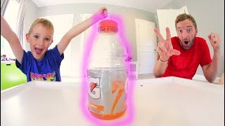 HOW TO BOTTLE FLIP  Father amp Son [upl. by Thenna]