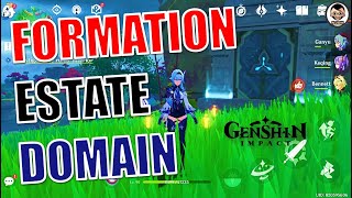 Full Guide How to unlock Formation Estate Domain  Orobashis Legacy Part I II III amp IV Genshin [upl. by Atilemrac]