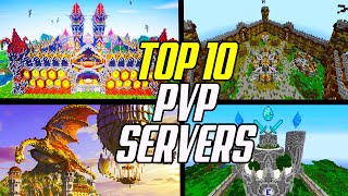 Top 10 Minecraft PVP Servers KitPVPFactionsDuels [upl. by Diba]