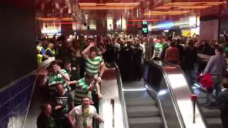 181017 Bayern  Celtic  Celtic Fans singing in Munich Marienplatz Metro [upl. by Giovanni]