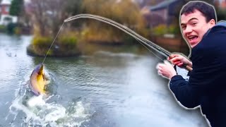 CRAZY fishing action at the village pond [upl. by Jamnis]